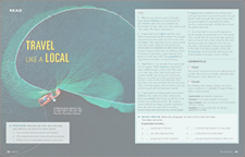 Spreads from the program Reflect