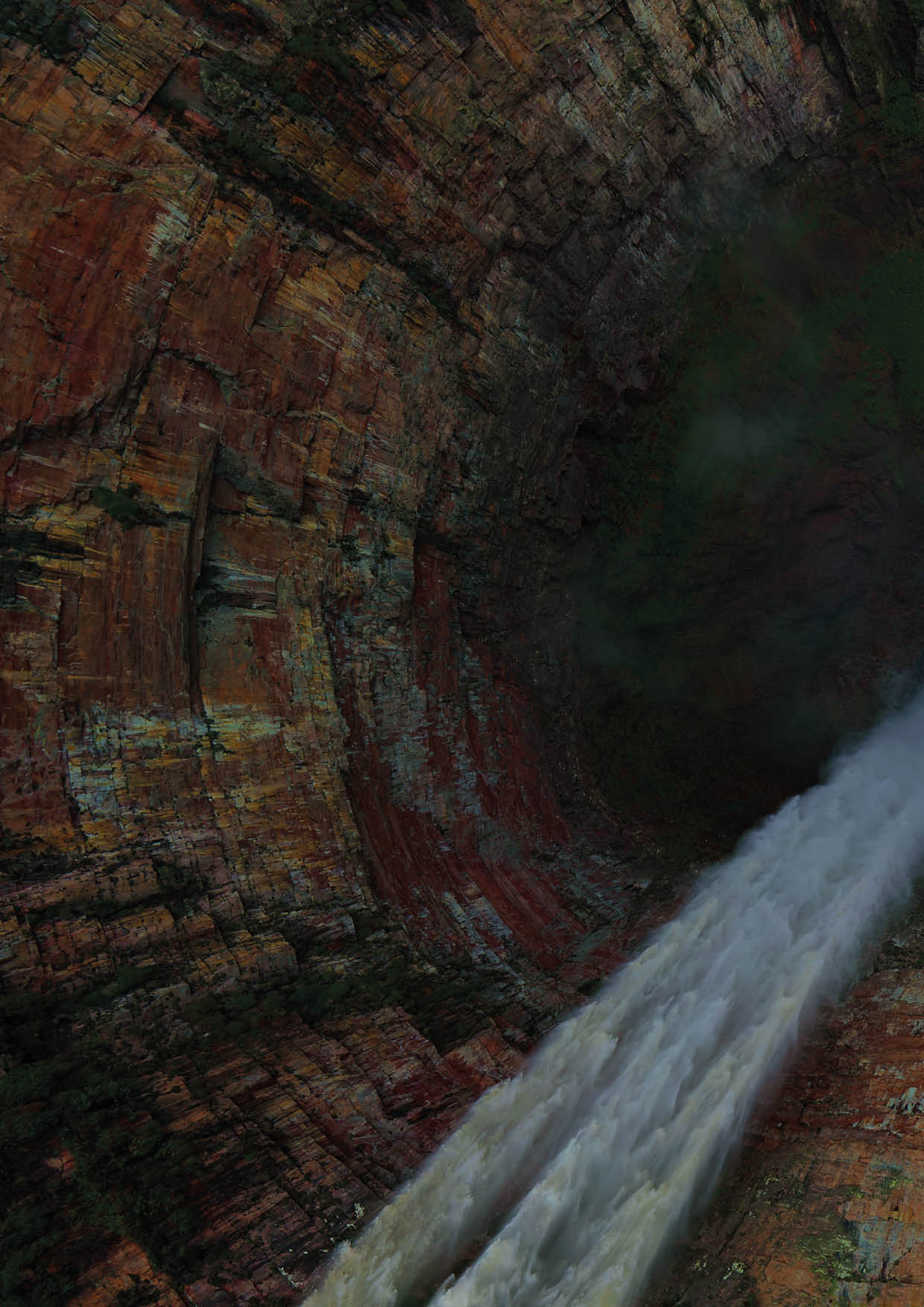 Eagle's Eye View of the Churun-meru (Dragon) fall, Venezuela
