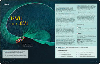 Spreads from the program Reflect