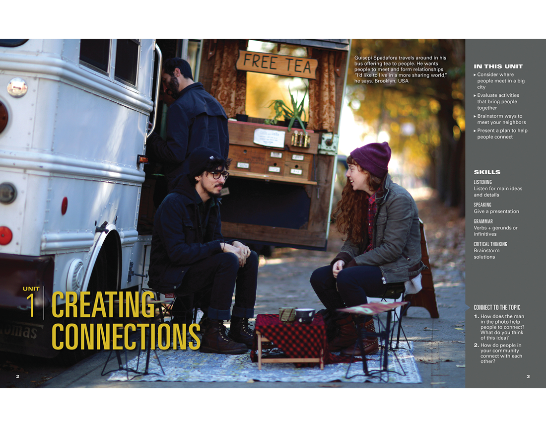 Spreads from the program Reflect