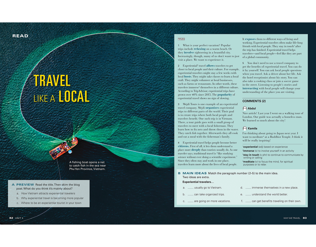 Spreads from the program Reflect