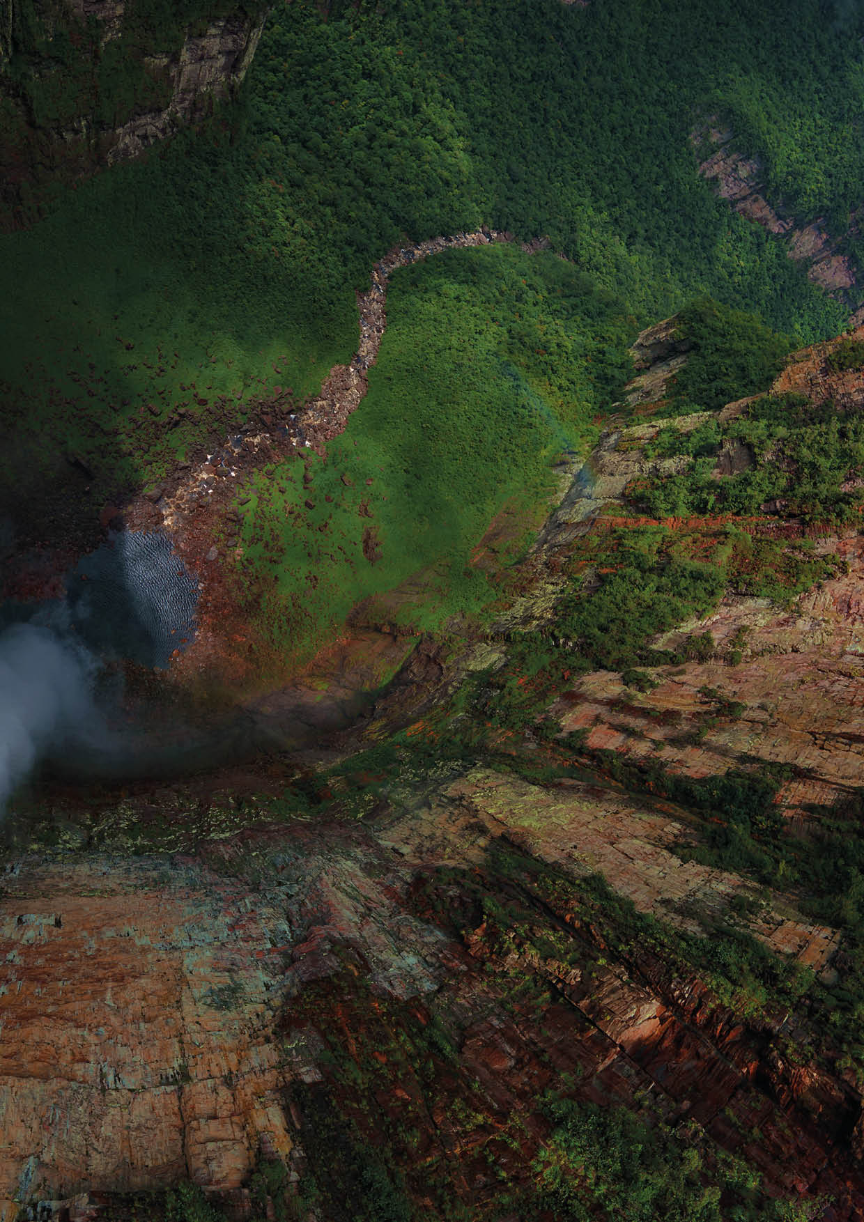 Eagle's Eye View of the Churun-meru (Dragon) fall, Venezuela
