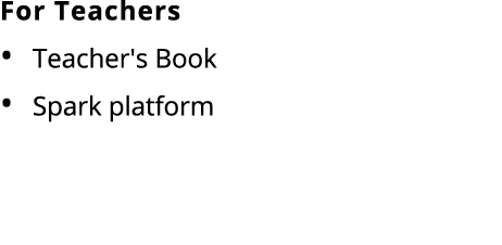 For Teachers Teacher's Book Spark platform 