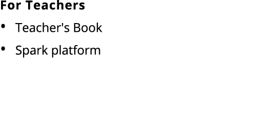 For Teachers Teacher's Book Spark platform 