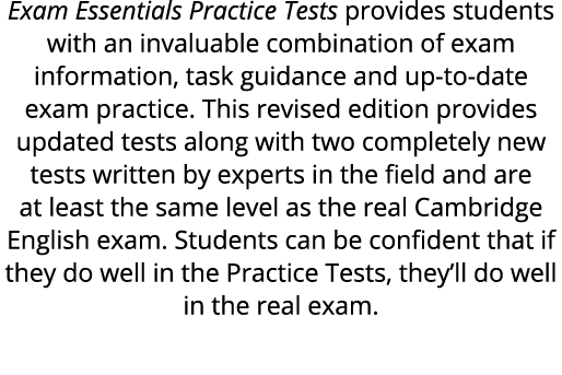 Exam Essentials Practice Tests provides students with an invaluable combination of exam information, task guidance an...