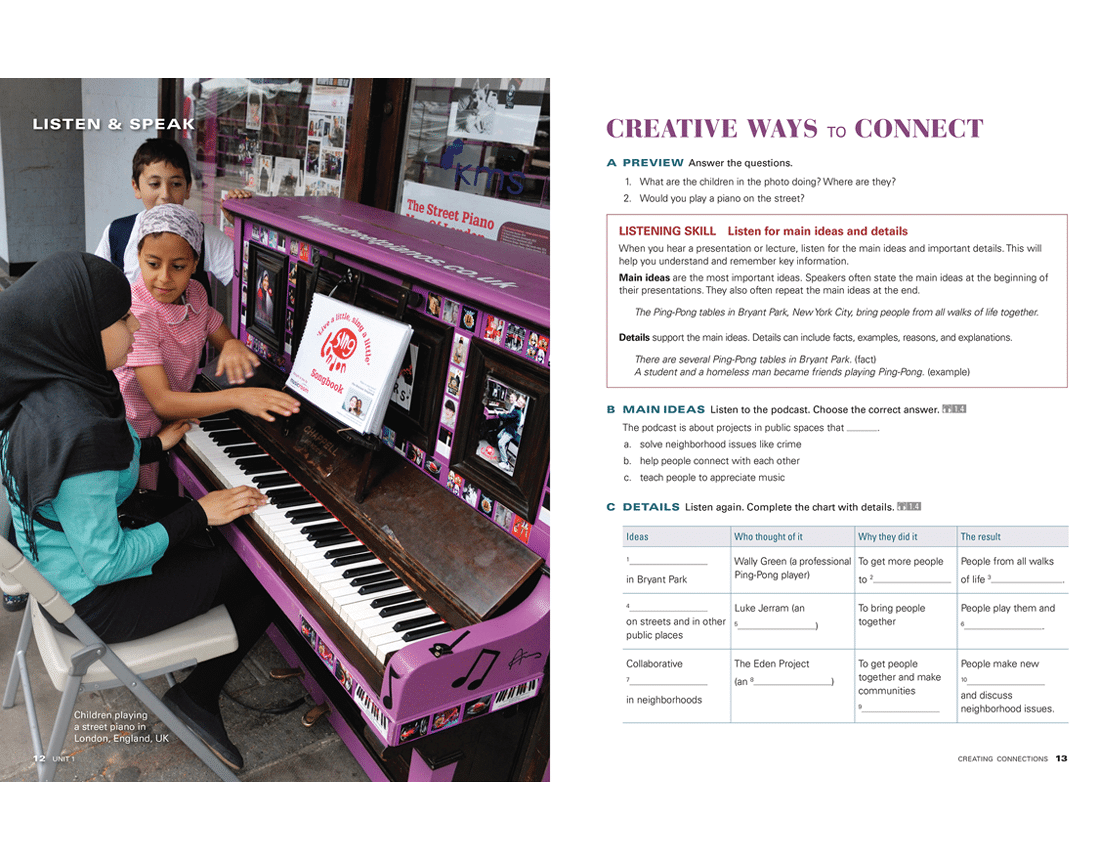 Spreads from the program Reflect