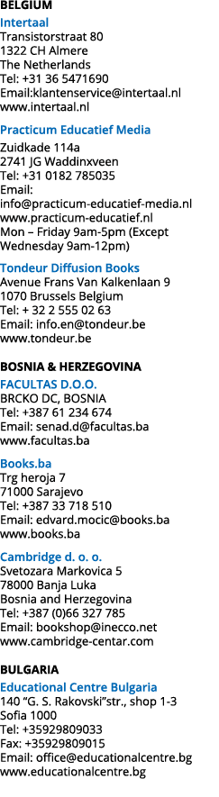 BELGIUM Intertaal Transistorstraat 80 1322 CH Almere The Netherlands Tel: +31 36 5471690 Email:klantenservice@interta...