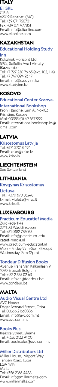 ITALY Eli SRL C.P. 6 62019 Recanati (MC) Tel: +39 071 750701 Fax: +39 071 977851 Email: info@elionline.com www.elionl...