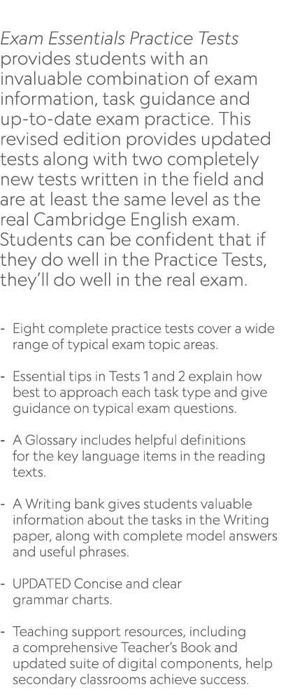  Exam Essentials Practice Tests provides students with an invaluable combination of exam information, task guidance a...