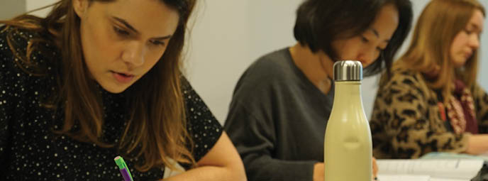 English Language Learning students at a career center in Chicago.