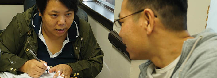 English Language Learning students at a community center in Chicago.