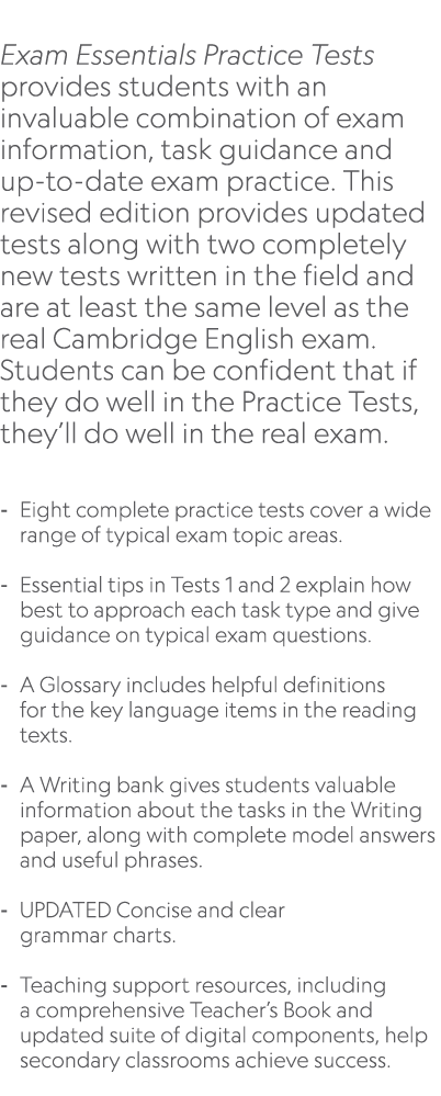  Exam Essentials Practice Tests provides students with an invaluable combination of exam information, task guidance a...