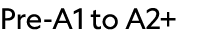 Pre A1 to A2+