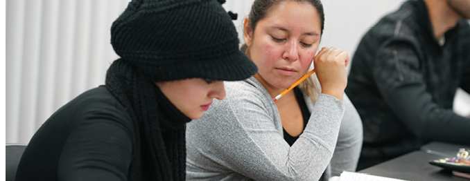 English Language Learning students at a career center in Chicago.