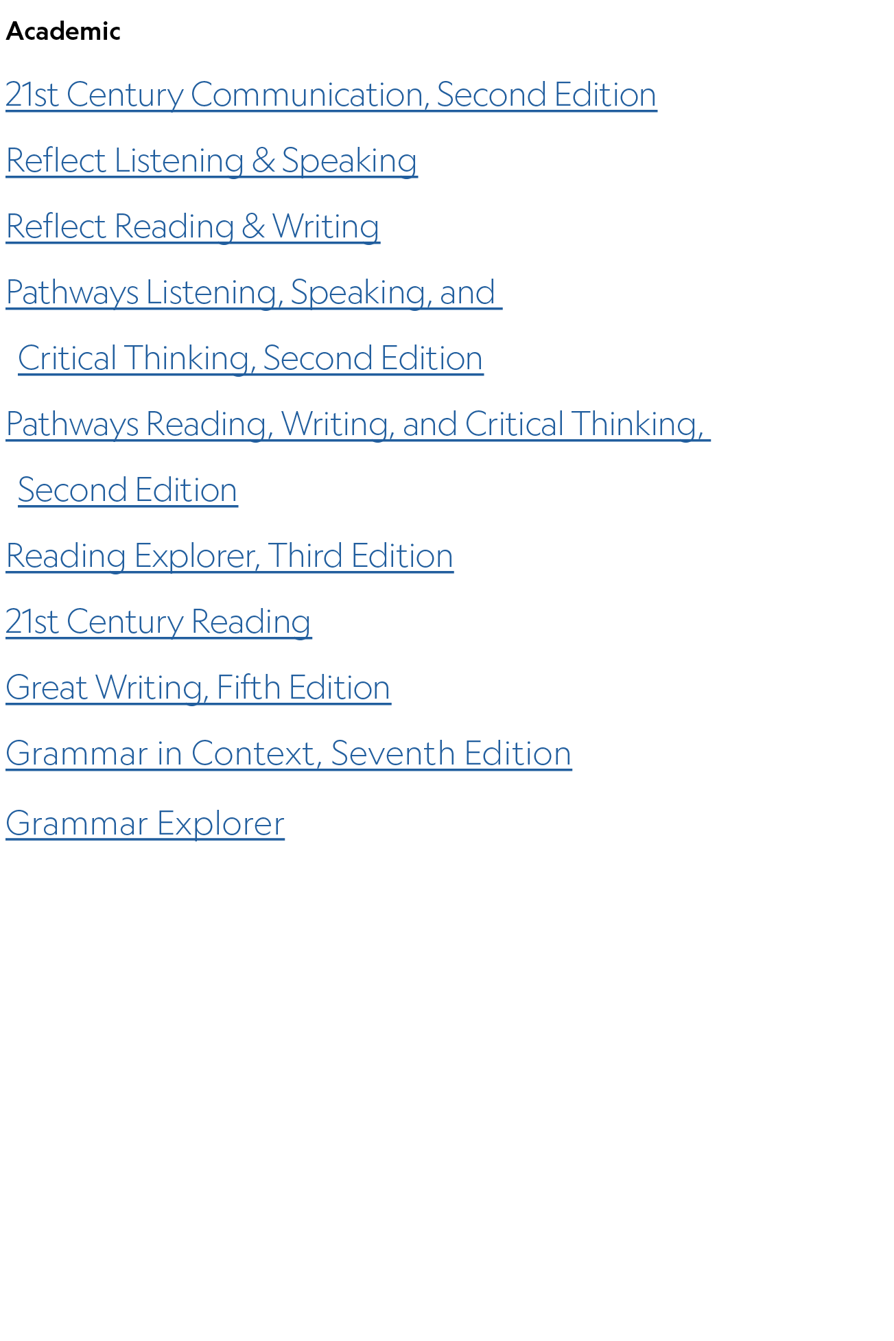 Academic 21st Century Communication, Second Edition Reflect Listening & Speaking Reflect Reading & Writing Pathways L...