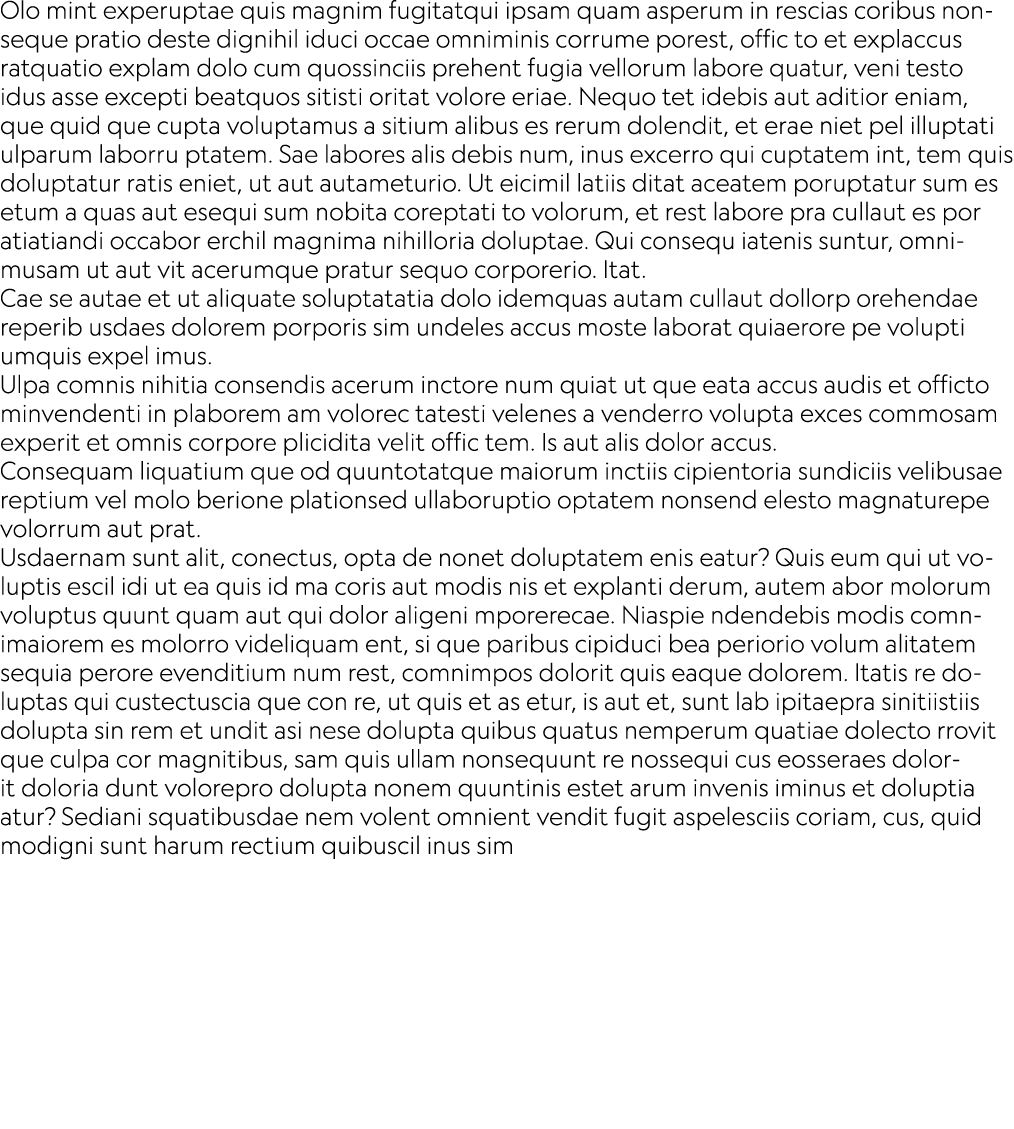 Olo mint experuptae quis magnim fugitatqui ipsam quam asperum in rescias coribus nonseque pratio deste dignihil iduci...