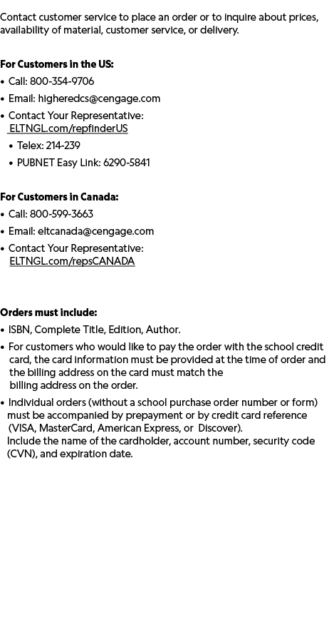 Contact customer service to place an order or to inquire about prices, availability of material, customer service, or...