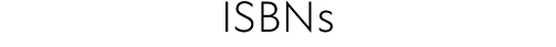 ISBNs
