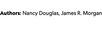 Authors: Nancy Douglas, ﻿James R. Morgan 
