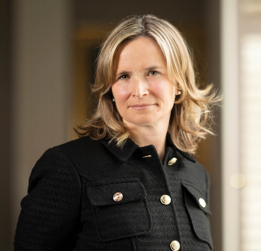 Nonie K. Lesaux (pictured) of the Harvard Graduate School of Education posing for a portrait in the Eliot Lyman room in Longfellow Hall on the campus of Harvard University. Niles Singer/Harvard Staff Photographer