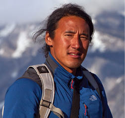 Expert climber and photographer, Jimmy Chin, on assignment in Yosemite National Park.
