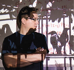 Professor, Dr. Iain Couzin stands for a portrait at Princeton University in Princeton, NJ on May 11th, 2012. Dr. Couzin was awarded the National Geographic's Emerging Explorer Award in 2012. Iain is currently founding a new Department of Collective Behavior within the Max Planck Institute for Ornithology in Konstanz, Germany. 