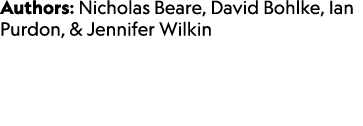 Authors: Nicholas Beare, David Bohlke, Ian Purdon, & Jennifer Wilkin 