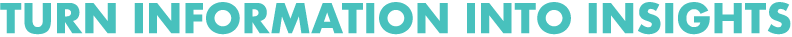 Turn information into insights