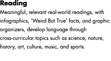 Reading Meaningful, relevant real world readings, with infographics, ‘Weird But True’ facts, and graphic organizers, ...