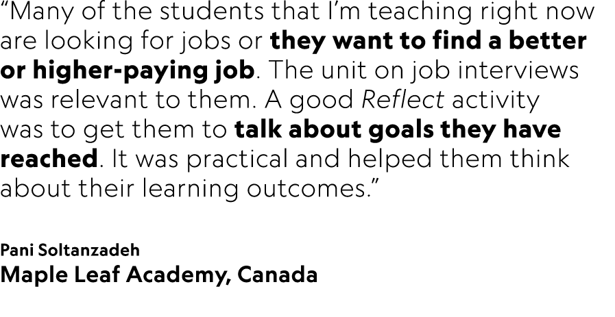 “Many of the students that I’m teaching right now are looking for jobs or they want to find a better or higher paying...
