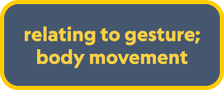 relating to gesture; body movement