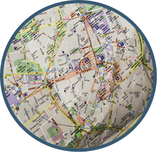 Monaco, Germany - December 12, 2013: Young woman tourist studying the map of the city of Monaco of Bavaria in the subway.