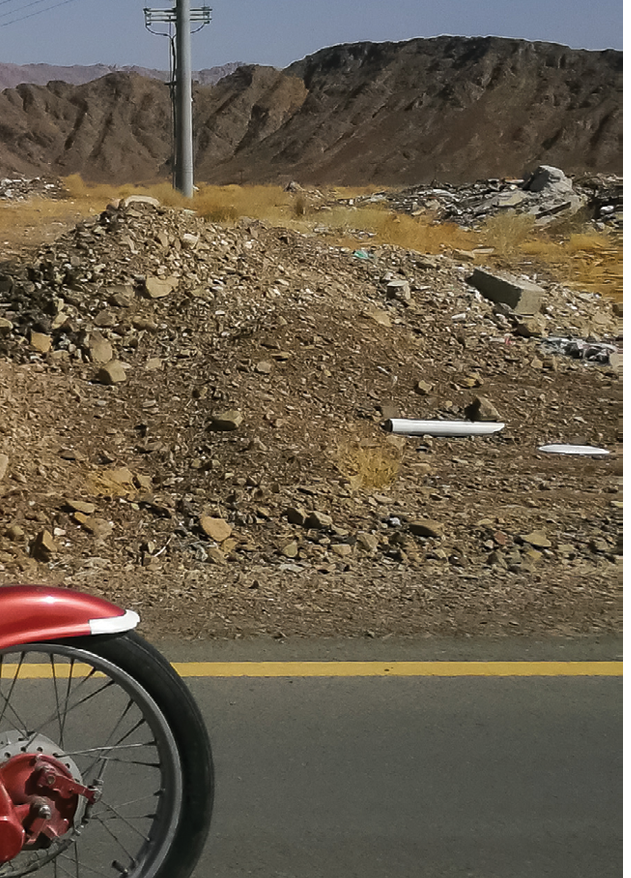 Highschool boys heading home, in Oman.