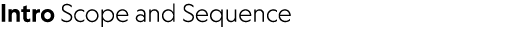  Intro Scope and Sequence 
