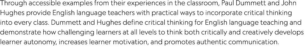 Through accessible examples from their experiences in the classroom, Paul Dummett and John Hughes provide English lan   