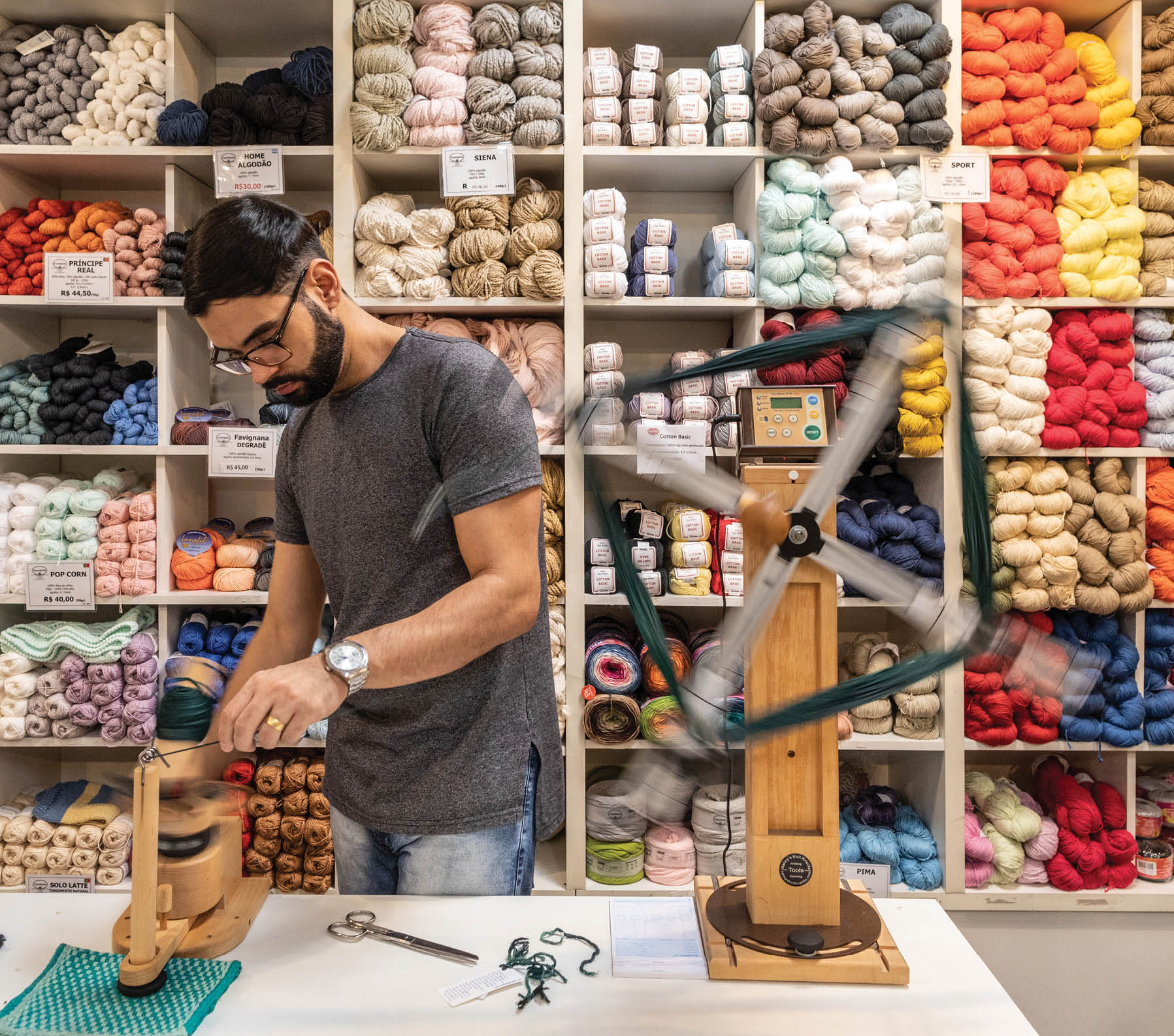 The Novelaria Knit Café in Sao Paulo, Brazil, is a unique restaurant, coffee bar, and crafts center where people love to congregate 