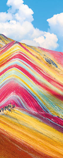Vinicunca, Cusco Region, Peru. Montana de Siete Colores, or Rainbow Mountain.