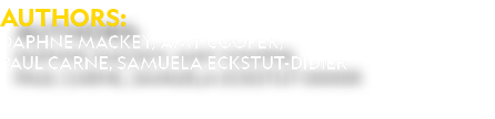 Authors: Daphne Mackey, Amy Cooper, Paul Carne, Samuela Eckstut-Didier