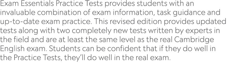 Exam Essentials Practice Tests provides students with an invaluable combination of exam information, task guidance an...