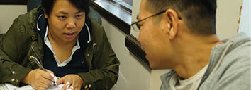 English Language Learning students at a community center in Chicago.