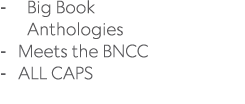  Big Book Anthologies Meets the BNCC ALL CAPS 