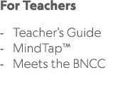 For Teachers Teacher’s Guide MindTap™ Meets the BNCC 