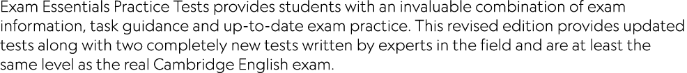 Exam Essentials Practice Tests provides students with an invaluable combination of exam information, task guidance an   