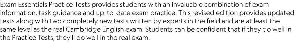 Exam Essentials Practice Tests provides students with an invaluable combination of exam information, task guidance an...