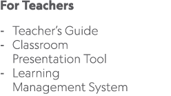 For Teachers Teacher’s Guide Classroom Presentation Tool Learning Management System 