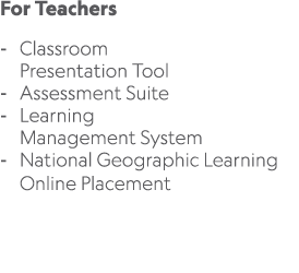 For Teachers Classroom Presentation Tool Assessment Suite Learning Management System National Geographic Learning Onl...