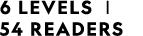 6 LEVELS | 54 READERS 