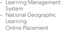  Learning Management System National Geographic Learning Online Placement 