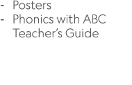  Posters Phonics with ABC Teacher’s Guide 