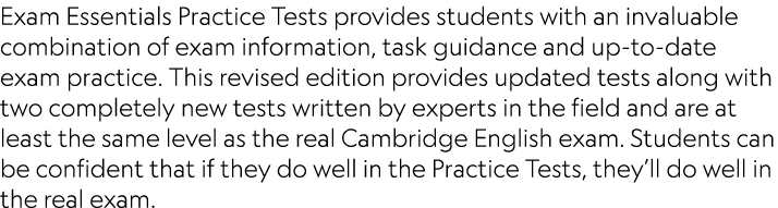 Exam Essentials Practice Tests provides students with an invaluable combination of exam information, task guidance an...